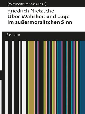 cover image of Über Wahrheit und Lüge im außermoralischen Sinn